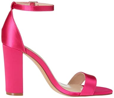 The Drop Women's Rebecca Strappy High Block-Heel Sandal, Pink Satin, 7.5 - Image 6