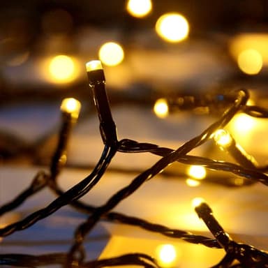 Lycklig String Solar Lights Outdoor Waterproof - 200 LED Extra-Long 82ft Solar Lights Outdoor String - Solar Powered Strings Light Waterproof for Tree Patio Garden Party Decorations Warm White - Image 9