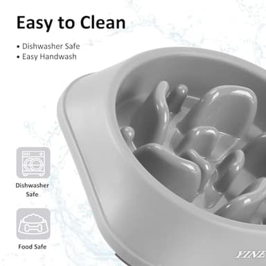 YINEYA 2PCS Slow Feeder Dog Bowls, Pet Supplies That Slow Down Eating, Pet Food Bowls, Maze Dog Puzzle Feeder for Medium Breed - Image 7