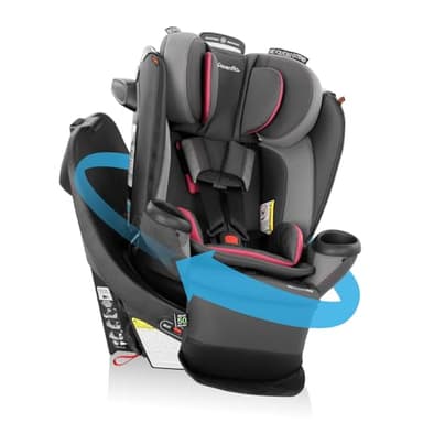 Evenflo Revolve360 Extend Convertible Car Seat with 360 Degree Rotation, Extended Rear-Facing, Forward-Facing, Booster Mode, and Secure Latch Install, Rowe Pink - Image 1