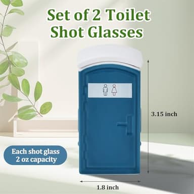 Hocis White Elephant Gifts for Adults, Funny Toilet Shot Glasses & Mugs Set, Christmas Stocking Stuffers for Men - Image 3