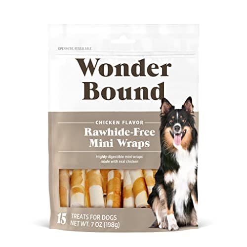 Wonder Bound Chicken Wrapped Mini Sticks - 15 Count - Rawhide-Free Dog Treats, Dental Health Chews for Plaque & Tartar Control, Easy to Digest, Long-Lasting - Image 1