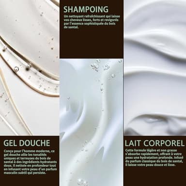 Birthday Gifts for Men BODY & EARTH Gift Sets for Men 3PC Mens Gift Set Gift Baskets for Men Includes Sandalwood Shower Gel Body Lotion Shampoo, Mens Gift Basket Christmas Gifts for Men Boyfriend - Image 4