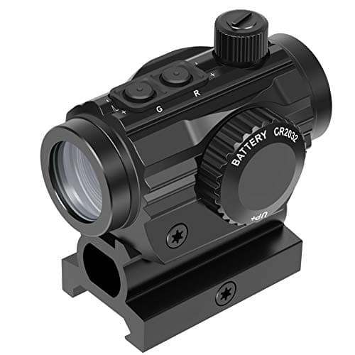 Feyachi RDS-36 1x22mm 5 MOA Red & Green Dot Sight Red & Green Dot Scope with 0.83” Riser Mount Absolute Co-Witness Height - Image 1