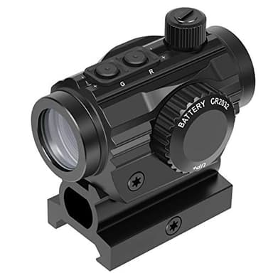 Feyachi RDS-36 1x22mm 5 MOA Red & Green Dot Sight Red & Green Dot Scope with 0.83” Riser Mount Absolute Co-Witness Height - Image 1