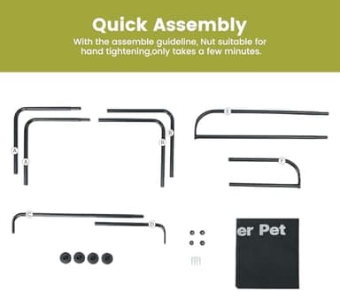 Gardner Pet Elevated Dog Bed for Small Dog, Outdoor Raised Bed Waterproof Portable Cooling Pet Cot Hammock Bed with 3-Sided Guardrail, Breathable Mesh, Black, 35 Inches - Image 6