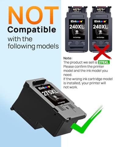 275 XL 275XL Black Ink Cartridges Replacement for Canon Ink 275 275XL Ink Cartridges for Canon Printers PIXMA TS3520 TS3522 TS3720 TS3722 TR4720 TR4722 TR4723 (2 Pack, Black) - Image 7