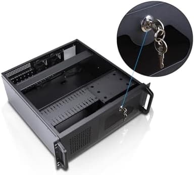 Rosewill 4U Server Chassis Rackmount Case | 7 3.5" Bays, 2 5.25" Devices| ATX, CEB Compatible | 1 120mm PWM Fan, 2 80mm PWM Fans | 2X USB 3.0 | Front Panel Lock and Key | Silver/Black - RSV-R4100U - Image 5