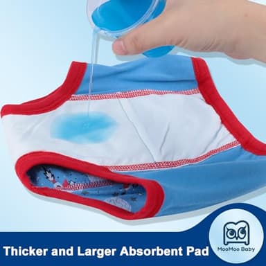 MooMoo Baby Training Underwear 10 Packs Absorbent Toddler Potty Training Pants for Boys and Girls Cotton 3T - Image 2