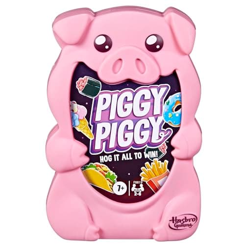 Hasbro Gaming Piggy Piggy Card Game | Family Games for Kids, Teens, and Adults | 2 to 6 Players I 20 Mins. Average | Quick-Playing Travel Games | Fun Summer Activities | Vacation Essentials | Ages 7+ - Image 1