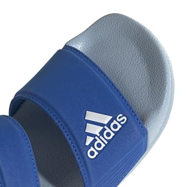adidas Adilette Slide Sandal, Bright Royal/White/Clear Sky, 4 US Unisex Big Kid - Image 6