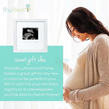 tiny ideas We Love You Already Sonogram Sentiment Frame, Baby Announcement, Gender Neutral Ultrasound Keepsake, Ideal Pregnancy Gift, Baby Shower and Nursery Decor, 4”x5” Photo Insert, White - Image 6