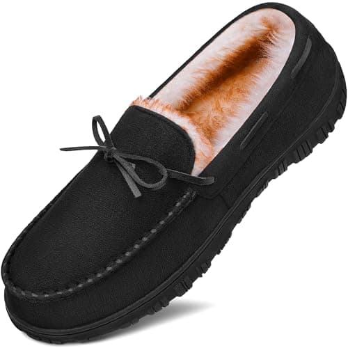 MIXIN Mens Slippers Indoor Outdoor Memory Foam House Shoes Anti-Slip Moccasins Slippers for Men - Image 1