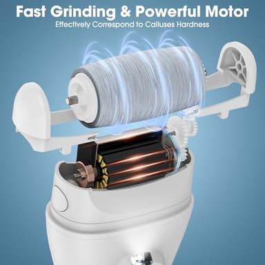 Foot Callus Remover for Feet, Electric Foot Srcubber Callus Remover with 3 Speed, Pedicure Kit Tools Foot File for Dead Skin Dry Crack Skin Calluses, Foot Care Spa Kit Gift for Men Women Senior - Image 4