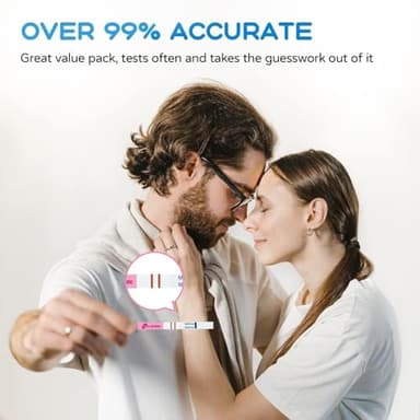 Pregnancy Tests with Cup, HEAL-CHECK Bulk Pregnancy Test Strips for Home Detection, Over 99% Accuracy, Individually Wrapped, Extra-Wide 5mm HCG Test Kit Comfortable Grip, 25 Count, Pruebas De Embaraz - Image 2