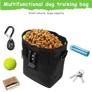 kissleaf Dog Treat Pouch with Magnetic Closure, Treat Pouches for Pet Training, Large Dog Treat Training Pouch and Dog Clicker, Dog Training Treat Pouch Built-in Poop Bag Dispenser, Hands-Free Snack - Image 2
