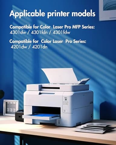 210X Toner Cartridges 4 Pack High Yield (with Chip) - Replacement for HP 210X HP 210A, Works for HP Color Laserjet Pro MFP 4301fdw, 4301fdn Pro 4201dw 4201dn 4301 4201 Printer | W2100X W2100A (BCMY) - Image 2