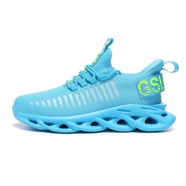 GSLMOLN Outdoor Breathable Mesh Knited Jogging Athletic Running Shoes Sky Blue Size 8.5-9 - Image 3