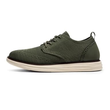 Bruno Marc Men's KnitFlex Craft Mesh Oxfords Sneakers Casual Dress Lace-Up Lightweight Walking Shoes,Size 10,6-Green,SBOX2406M - Image 2