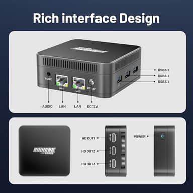 PAGEPINMU KP100 Mini PC - Intel N100, LPDDR5 16GB RAM, 512GB SSD | Triple 4K@60Hz Display | Silent Cooling | WiFi 6 & Dual Gigabit | Mini Computer Desktop Windows 11 Pro for Home Office & Business - Image 8