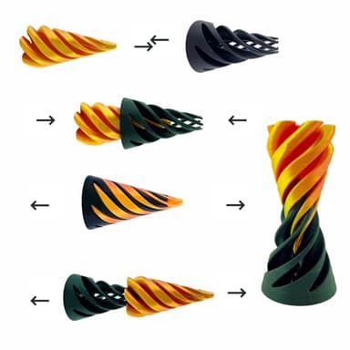 3 Packs Impossible Cone,Spiral Cone Fidget Toy Impossible Pyramid Passthrough Toy,3D Printed Spiral Cone Fidget Toy,Mini Vortex Thread Illusion Desktop Deco Souvenir Gift for Anxiety Relaxing - Image 5