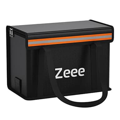 Zeee Lipo Battery Bag Fireproof Explosionproof Safe Bag Extra Large Capacity Lipo Battery Storage Guard Safe Pouch for Charge & Storage(14.17 * 7.87 * 9.84in) - Large Size - Image 1