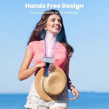 HandFan Upgraded Portable Handheld Misting Fan, Rechargeable Personal Mister Fan, Spray Water Mist Fans, Foldable Mini Cooling Hand Fans for Summer Beach Travel Concerts, Gifts for Women(Royal Blue) - Image 7