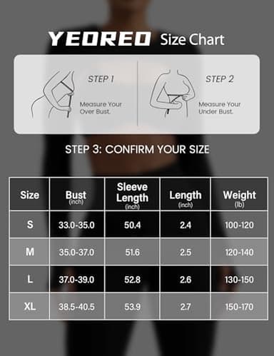 YEOREO Women Crop Top Long Sleeve Bolero Open Front Workout Cropped Shirts Sports Shrug Without Bra Black M - Image 6