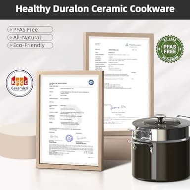 Nuwave Lux 13pc Forged Lightweight Cookware Set PFAS Free, Healthy G10 Duralon Ceramic Coating, Ultra Non-Stick, Stay-Cool Handles, Works on All Cooktops & Induction Ready - Image 9
