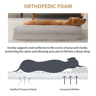 BFPETHOME Orthopedic Dog Beds for Large Dogs-Waterproof Sofa Dog Bed with Removable Washable Cover, Large Pet Bed with Waterproof Lining and Nonskid Bottom, Pet Bed for Dogs - Image 3
