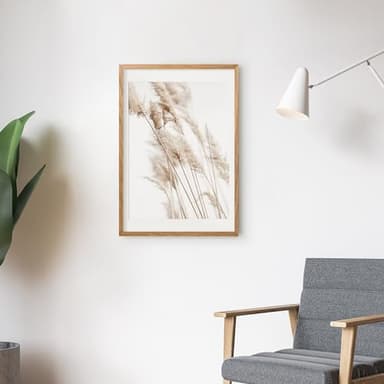 Axeman 18x24 Poster Frame with Mat for 16x20, Solid Oak Wood Picture Frame with Tempered Glass, Wooden 18''x24'' Minimalist Photo Frame with Free Wall Hooks for Art Photo and Prints, Natural - Image 4