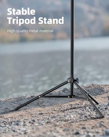 Weilisi 10.5" Ring Light with 69" Tripod Stand and Phone Holder Kit, Full-Screen Zoom Lighting for Video Recording, Makeup, Live Stream, Dimmable LED Selfie Ring Light Tripod for iPhone with Remote - Image 3