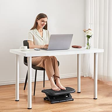 HUANUO Adjustable Desk Footrest, Foot Rest for Under Desk at Work with Massage, Adjustable Foot Stool with 3 Height Position & 30 Degree Tilt Angle Adjustment for Home, Office - Image 2
