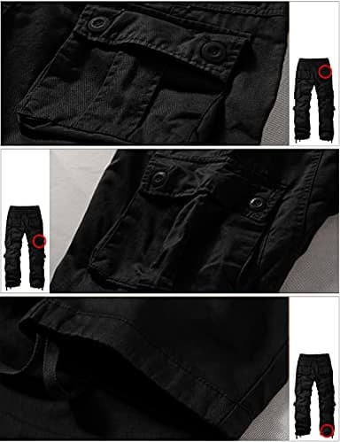 Match Men's Wild Cargo Pants(Black,30) - Image 6