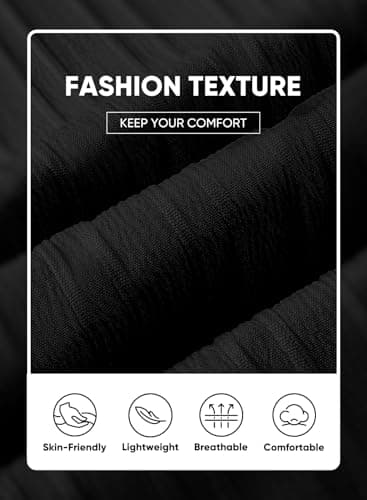 JMIERR Men's Summer Linen Shirts Short Sleeve Button Down Black Shirts for Men Textured Fashion Holiday Beach Casual Shirt, 2XL, - Image 6