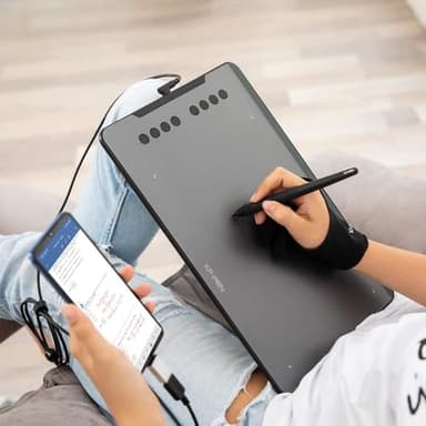 XPPen Updated Deco 01 V3 Drawing Tablet-16384 Levels of Pressure Battery-Free Stylus, 10x6 Inch OSU Graphic Tablet, 8 Hotkeys for Digital Art, Teaching, Gaming Drawing Pad for Chrome, PC, Mac, Android - Image 2