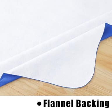 homing Rectangle Vinyl Tablecloth, Waterproof Spillproof Plastic Flannel Backed Table Cloth, Wipe Clean Table Cover for Dining, Buffet Parties and Camping (Blue, 60" x 84") - Image 5