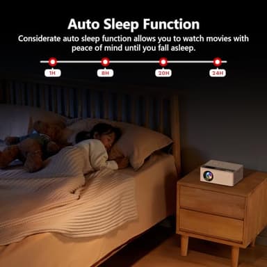 TMY Netflix-Officially-Licensed Mini Movie Projector with WiFi and Bluetooth, Compatible with TV Stick Smartphone/HDMI/USB, Indoor & Outdoor Use - Image 9