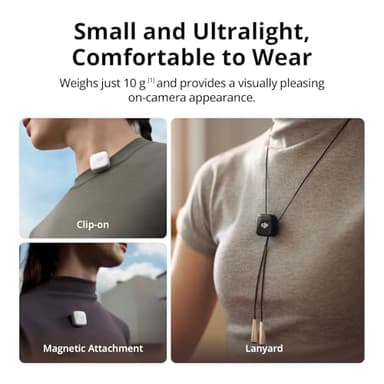 DJI Mic Mini Transmitter (Infinity Black), Ultralight, Wireless Lavalier Microphone for DJI Action 5 Pro/Osmo Pocket 3, Noise Cancelling, Wireless Microphone for Camera/iPhone/Android, Vlog, Streaming - Image 2