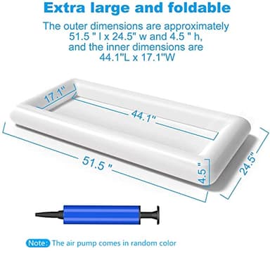 Jasonwell Inflatable Serving Bars Ice Buffet Salad Serving Trays Food Drink Holder Cooler Containers Indoor Outdoor BBQ Picnic Pool Party Supplies Luau Cooler w Drain Plug - Image 4