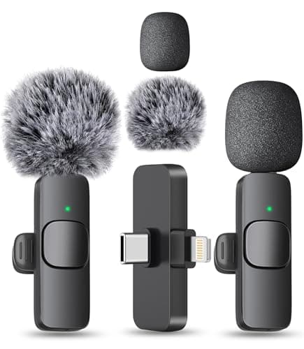 MAYBESTA Professional Wireless Mini Microphone for iPhone, iPad, Android Phone - Bluetooth Lavalier Lapel Mic for Video Recording - Clip on USB C Microphones for YouTube Tiktok Podcast Vlogging - Image 1