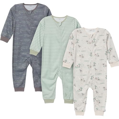 Gerber Toddlers and Baby Boys' Loose-Fit Polyester Jersey Footless Pajamas, Jungle - Image 1