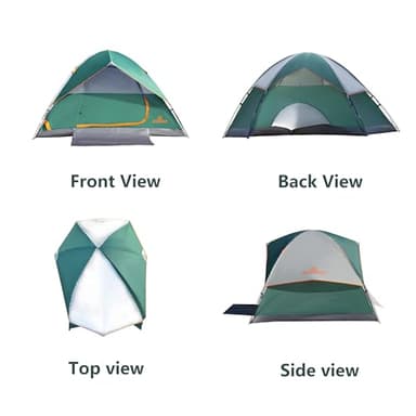 ASFANES 4 Person Waterproof Tents for Camping Easy Setup Outdoor Portable Backyard Camping Tents Suitable for Car, Backpacking, Hiking, Picnic or Fishing, Army Green - Image 7