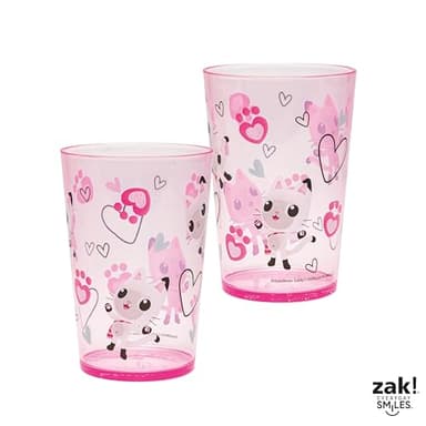 Zak Designs DreamWorks Gabby's Dollhouse Nesting Tumbler Set for At Home, 14.5oz Non-BPA Plastic Cups, 4-Pack (Gabby, Pandy Paws, Cakey Cat, Mercat, Kitty Fairy, Baby Box) - Image 9