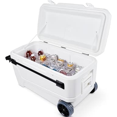 Igloo MaxCold Glide Coolers 110 QT, Insulated Portable Rolling Cooler with Soft Ride Wheels, 168 Can Capacity, Leak-Proof, 5-day Ice Retention - Image 12
