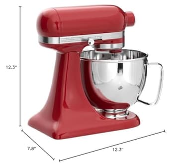 KitchenAid Artisan Mini 3.5 Quart Tilt-Head Stand Mixer - KSM3316X - Candy Apple Red - Image 8