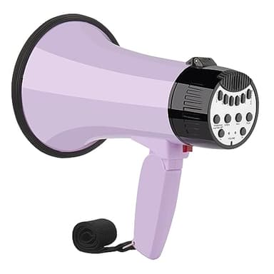 MGROLX 20W Megaphone Bullhorn| Bull Horn Loud Speaker with Bluetooth | Mega Phone Built-in Siren & Whistle Plus Recording funcation | Voice Changer for Adults, Kids, Party Games and Outdoor (Purple) - Image 1
