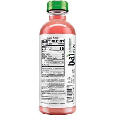Bai Antioxidant Infused Water Beverage, São Paulo Strawberry Lemonade, with Vitamin C and No Artificial Sweeteners, 18 Fluid Ounce Bottle, 6 Pack - Image 2