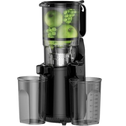 Cold Press Juicer, Amumu Slow Masticating Machines with 5.4" Extra Large Feed Chute Fit Whole Fruits & Vegetables Easy Clean Self Feeding Effortless for Batch Juicing, High Juice Yield, BPA Free 250W - Image 1