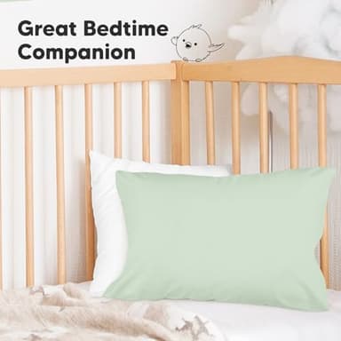 KeaBabies Toddler Pillowcase 13"x18" - Organic Cotton Toddler Pillowcase for Kids, Boys, Girls, Soft & Durable Cotton Cover for Miniature Sleepy Pillows, Cute Colors, Pillow Sold Separately (Sage) - Image 8